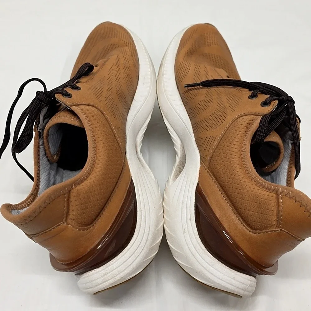 Johnston & Murphy Mens 8.5 Tan Leather TRUFOAM Sneaker 25-9332‎